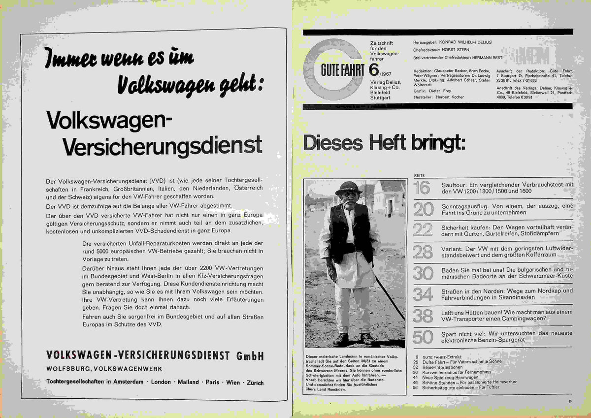 Inhaltsverzeichnis Gute Fahrt 06/1967
