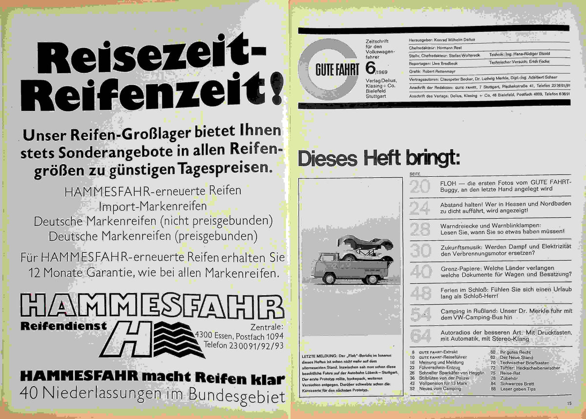 Inhaltsverzeichnis Gute Fahrt 06/1969