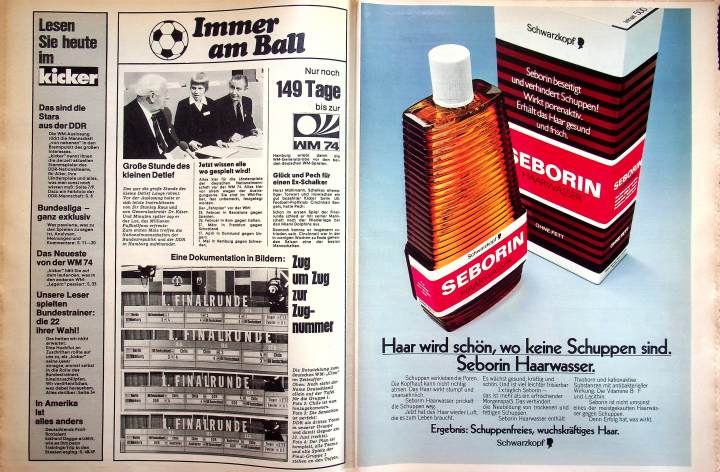 Inhaltsverzeichnis Kicker 06/1974