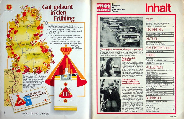 Inhaltsverzeichnis MOT 06/1975