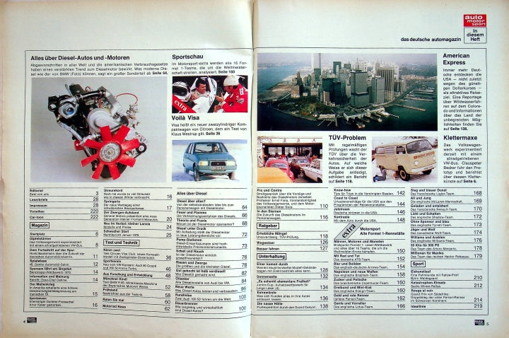 Inhaltsverzeichnis Auto Motor und Sport 06/1979