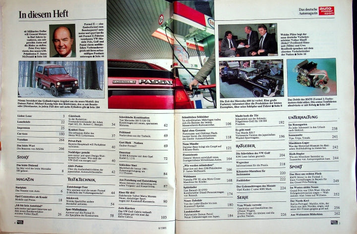 Inhaltsverzeichnis Auto Motor und Sport 06/1981