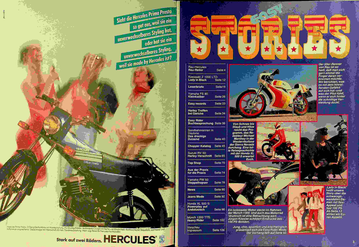 Inhaltsverzeichnis Easy Rider 06/1981