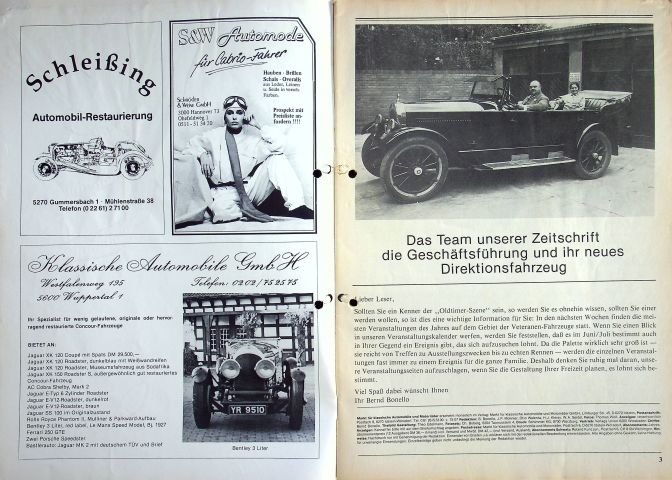 Inhaltsverzeichnis Oldtimer Markt 06/1981
