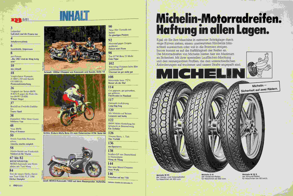 Inhaltsverzeichnis MO Magazin 06/1981
