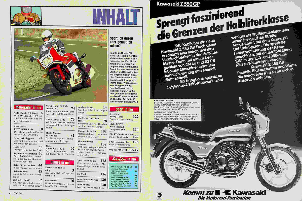 Inhaltsverzeichnis MO Magazin 06/1982