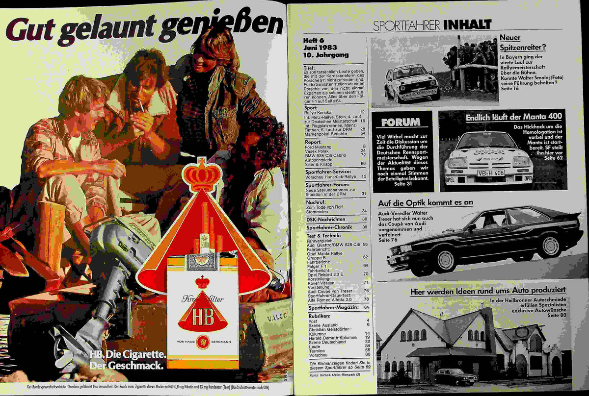 Inhaltsverzeichnis Sport Fahrer 06/1983