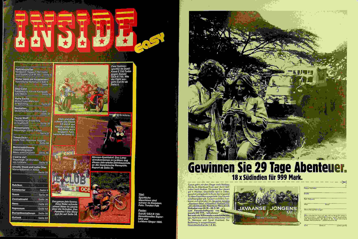 Inhaltsverzeichnis Easy Rider 06/1985