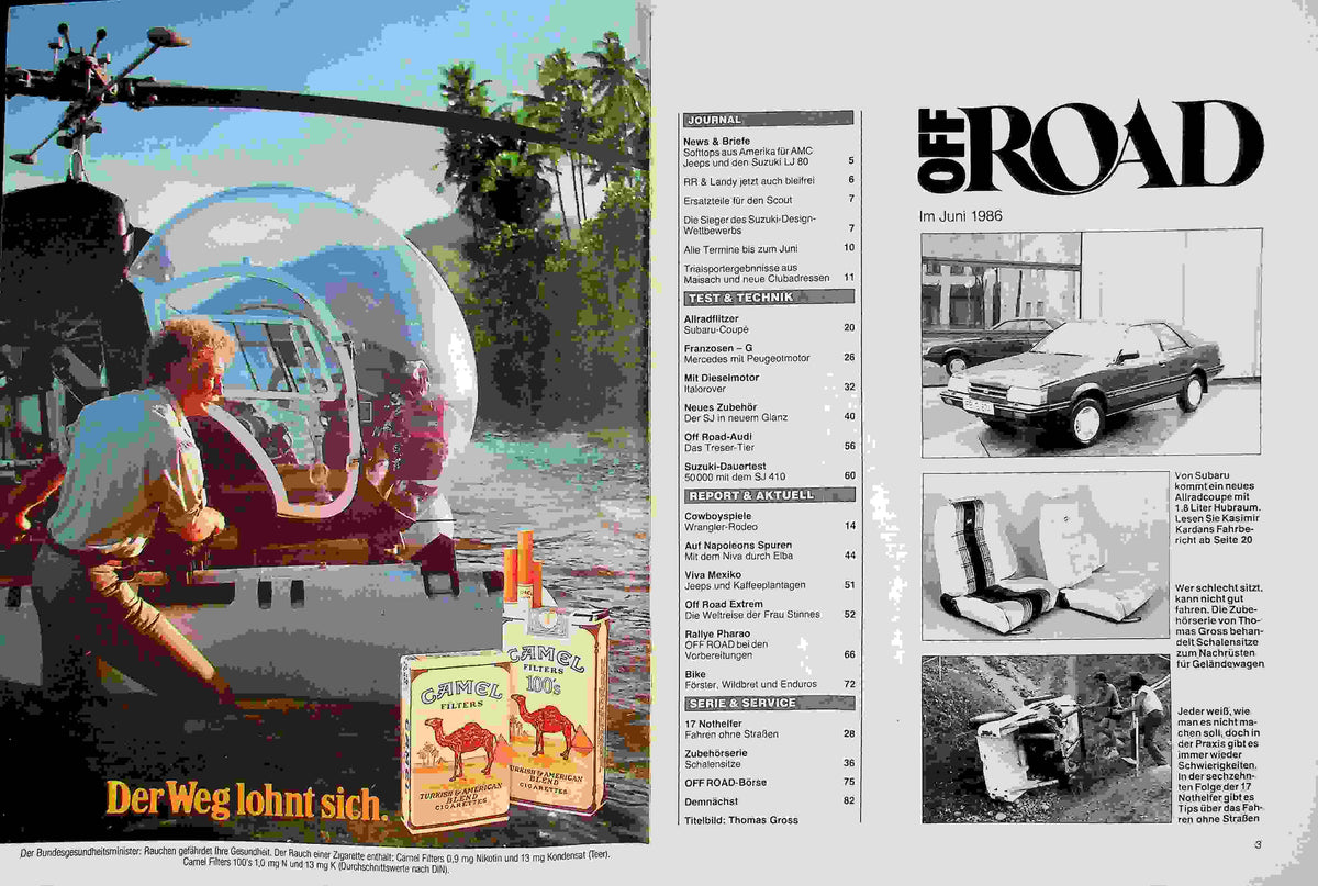 Inhaltsverzeichnis Offroad 06/1986