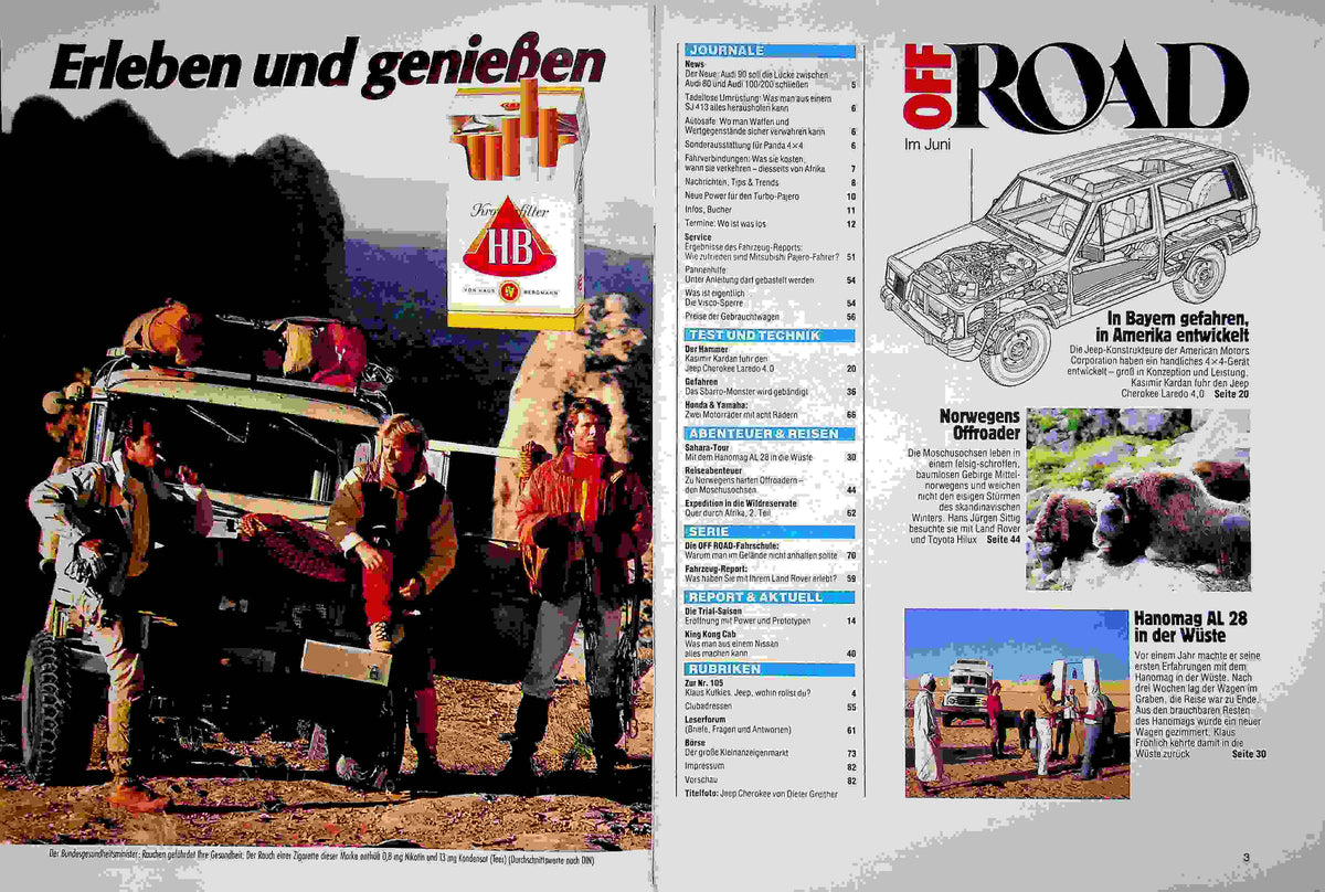 Inhaltsverzeichnis Offroad 06/1987