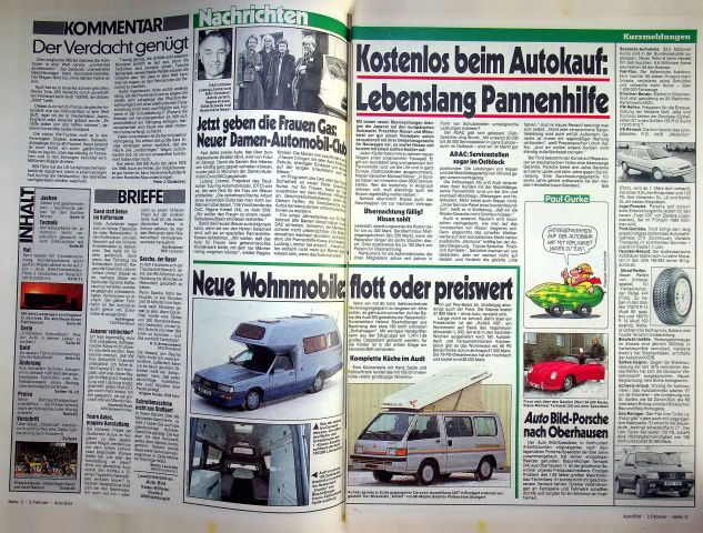 Inhaltsverzeichnis Auto Bild 06/1987