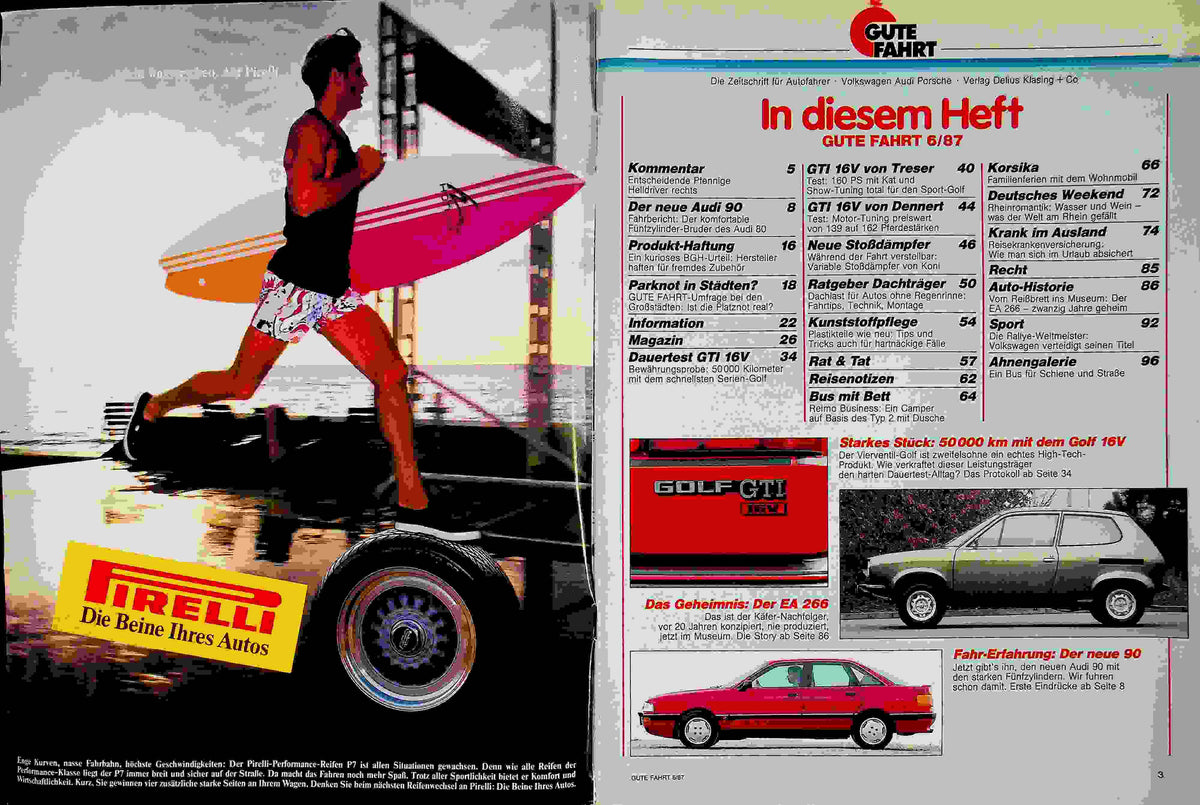 Inhaltsverzeichnis Gute Fahrt 06/1987