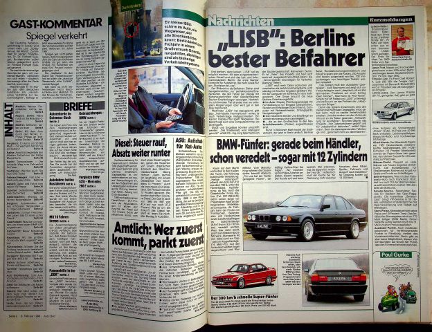 Inhaltsverzeichnis Auto Bild 06/1988