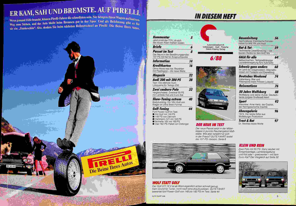 Inhaltsverzeichnis Gute Fahrt 06/1988