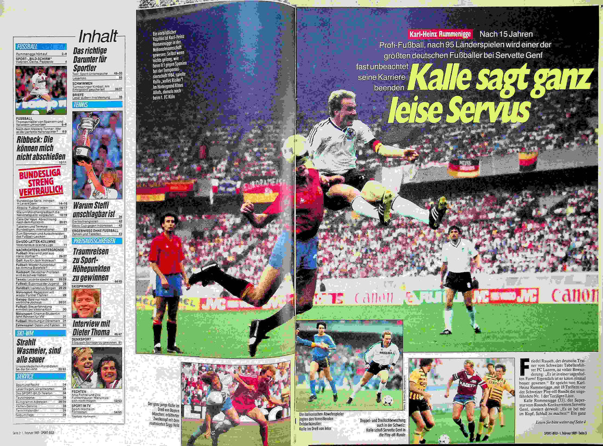 Inhaltsverzeichnis Sport Bild 06/1989
