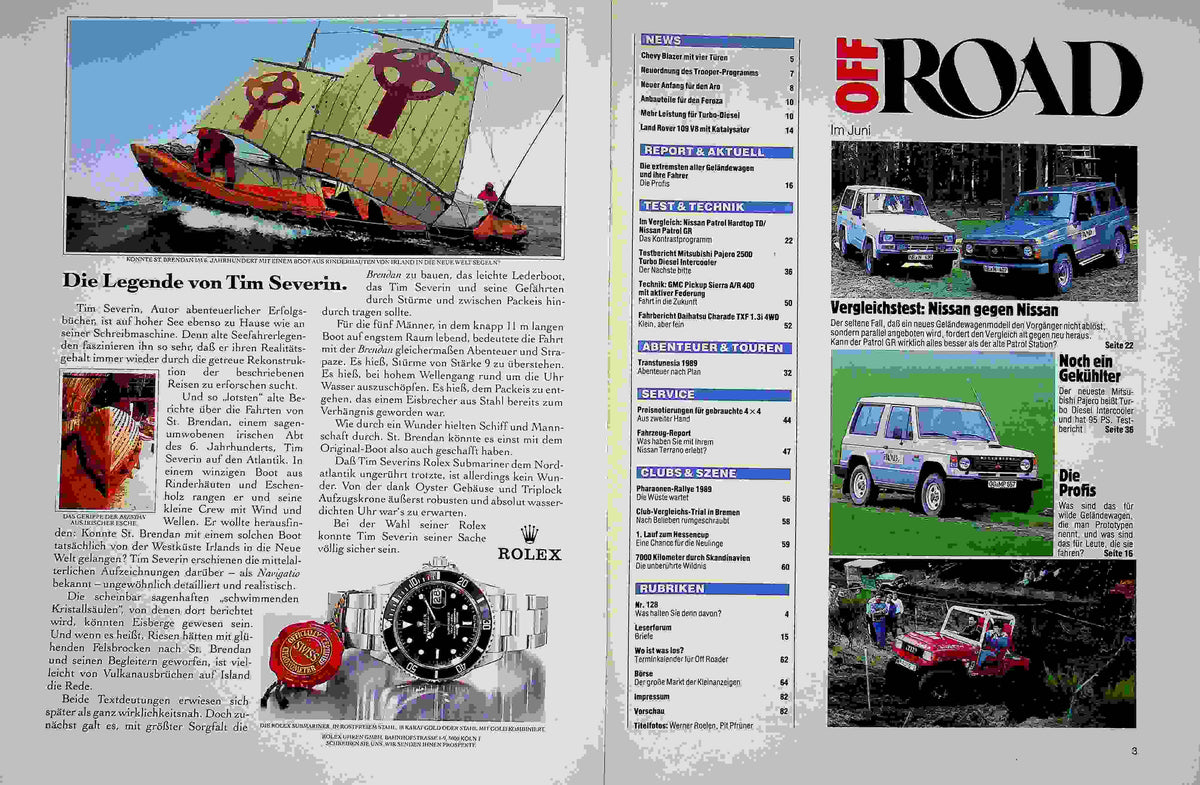 Inhaltsverzeichnis Offroad 06/1989