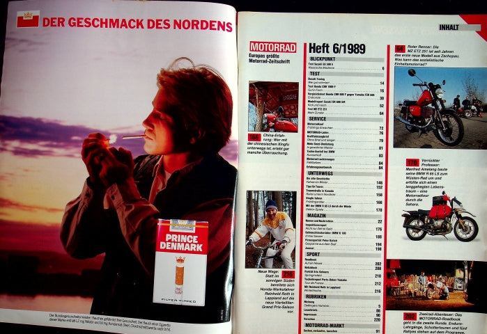 Inhaltsverzeichnis Motorrad 06/1989