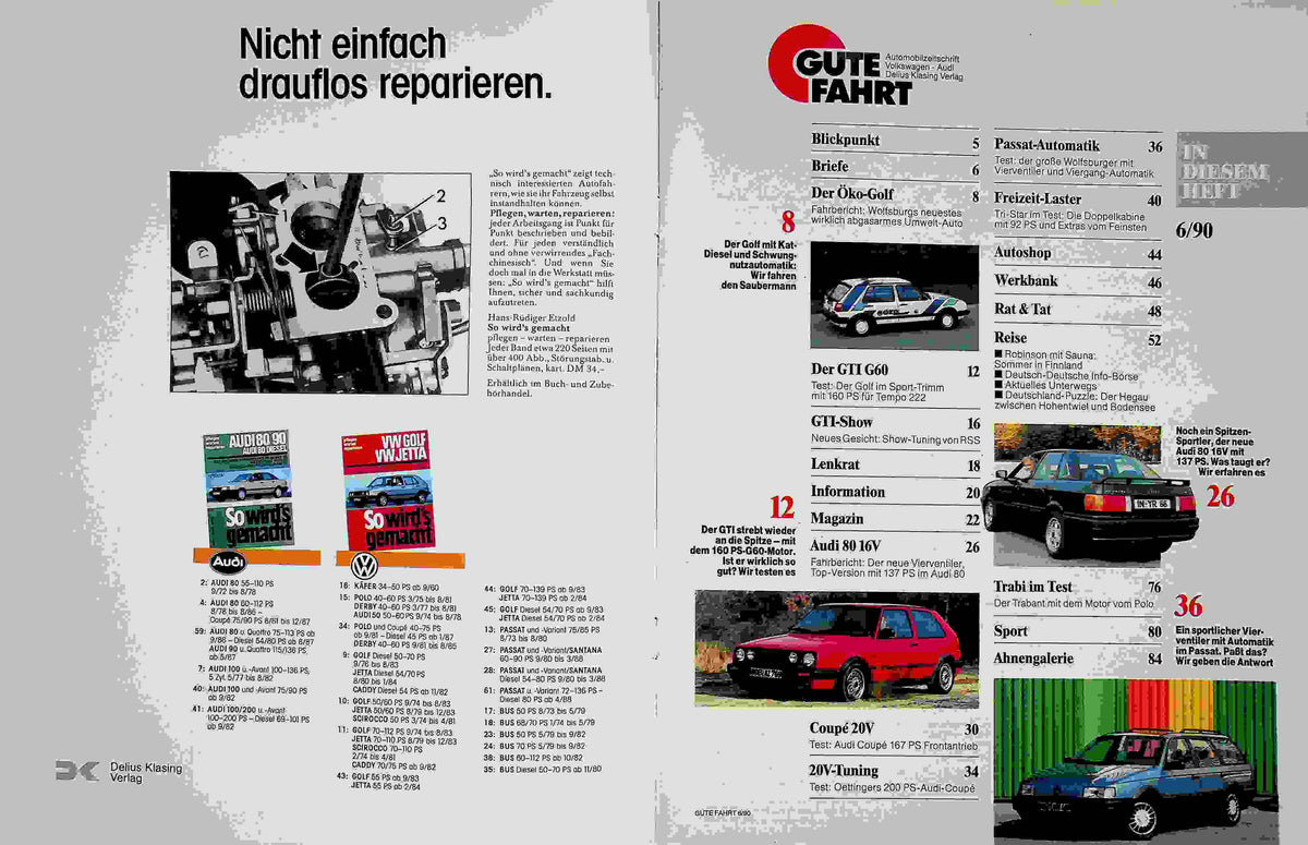 Inhaltsverzeichnis Gute Fahrt 06/1990