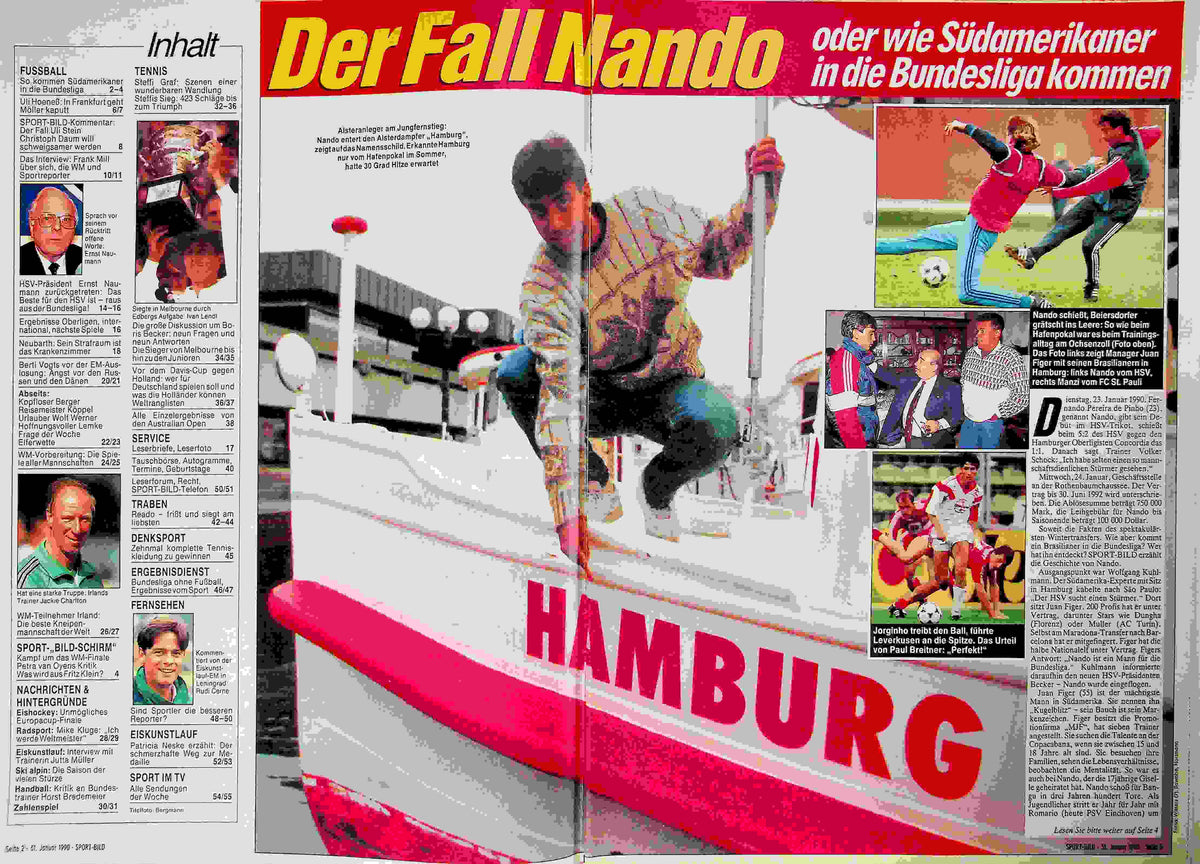 Inhaltsverzeichnis Sport Bild 06/1990