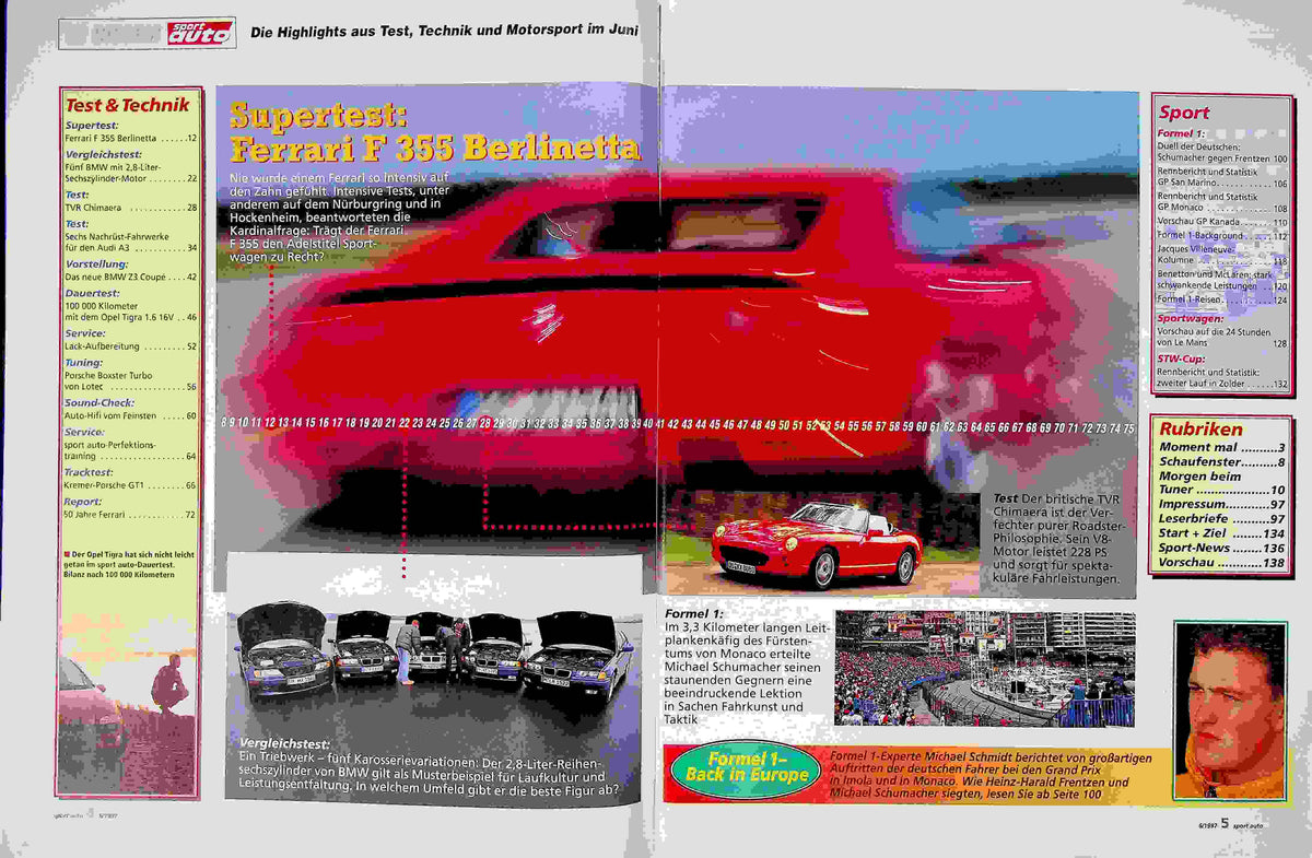 Inhaltsverzeichnis Sport Auto 06/1997