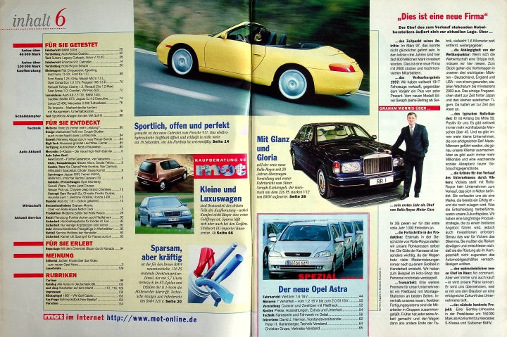 Inhaltsverzeichnis MOT 06/1998
