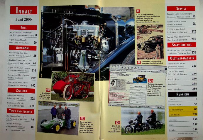 Inhaltsverzeichnis Oldtimer Markt 06/2000