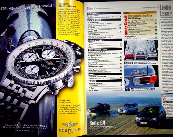 Inhaltsverzeichnis Auto Bild 06/2001