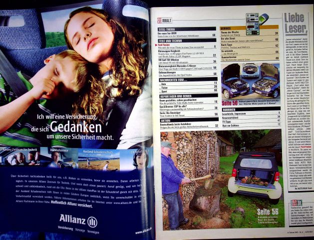 Inhaltsverzeichnis Auto Bild 06/2002