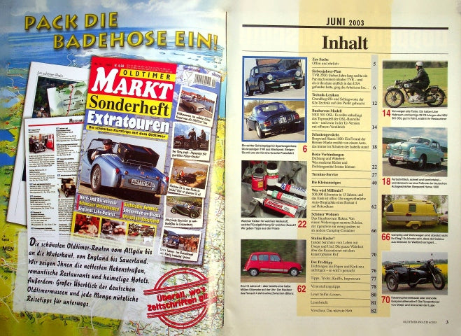 Inhaltsverzeichnis Oldtimer Praxis 06/2003