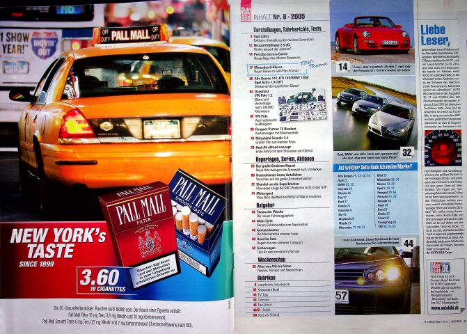 Inhaltsverzeichnis Auto Bild 06/2005