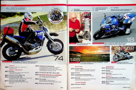 Inhaltsverzeichnis Motorrad 06/2006