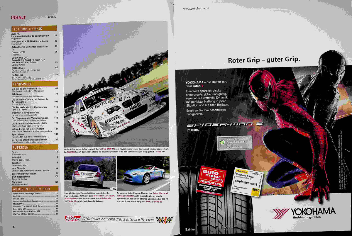 Inhaltsverzeichnis Sport Auto 06/2007