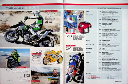Inhaltsverzeichnis Motorrad 06/2007