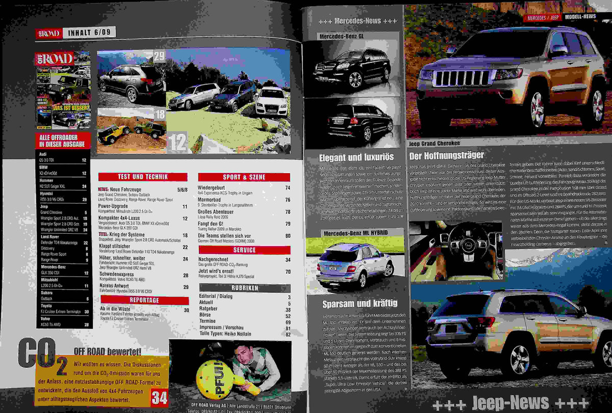 Inhaltsverzeichnis Offroad 06/2009