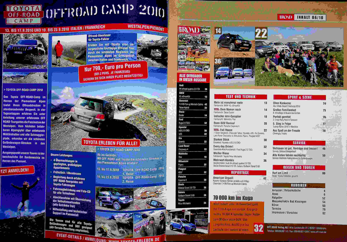 Inhaltsverzeichnis Offroad 06/2010