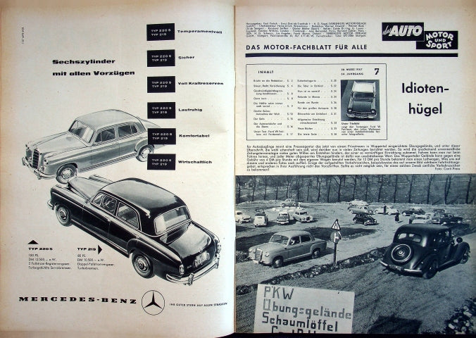 Inhaltsverzeichnis Auto Motor und Sport 07/1957