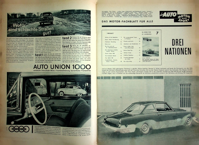 Inhaltsverzeichnis Auto Motor und Sport 07/1960