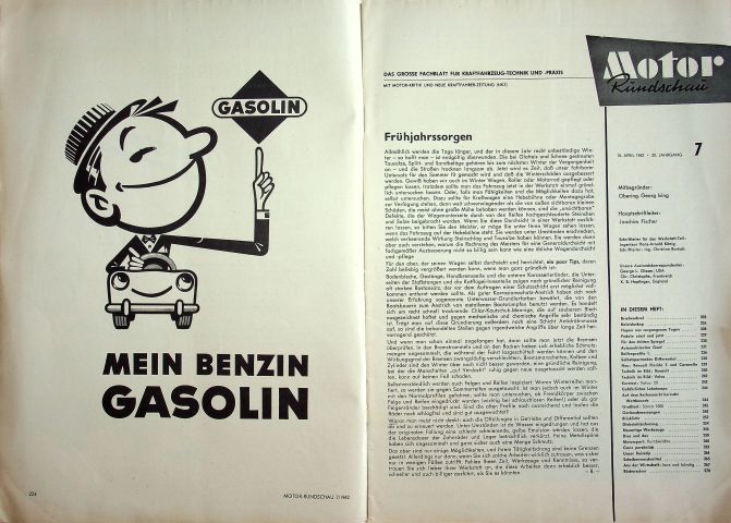 Inhaltsverzeichnis Motor Rundschau 07/1962
