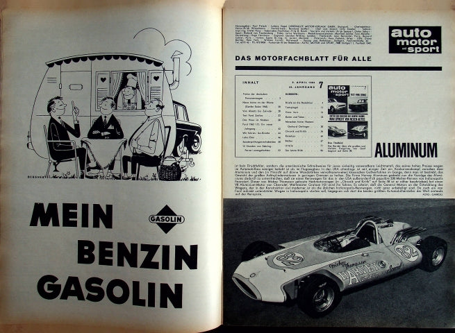 Inhaltsverzeichnis Auto Motor und Sport 07/1963
