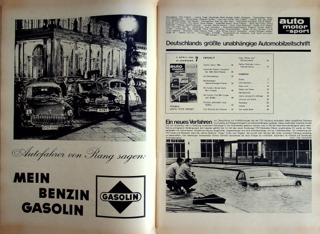 Inhaltsverzeichnis Auto Motor und Sport 07/1965