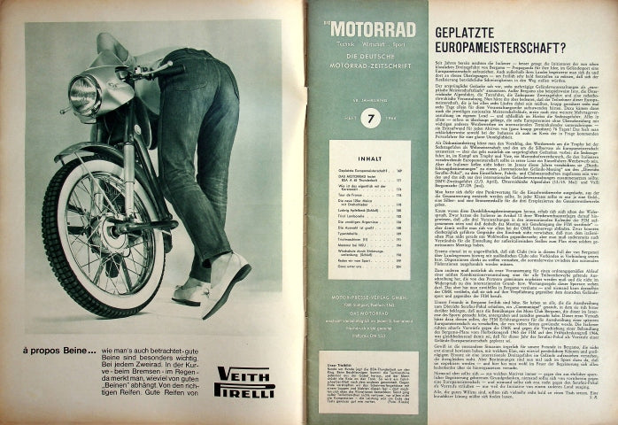 Inhaltsverzeichnis Motorrad 07/1966