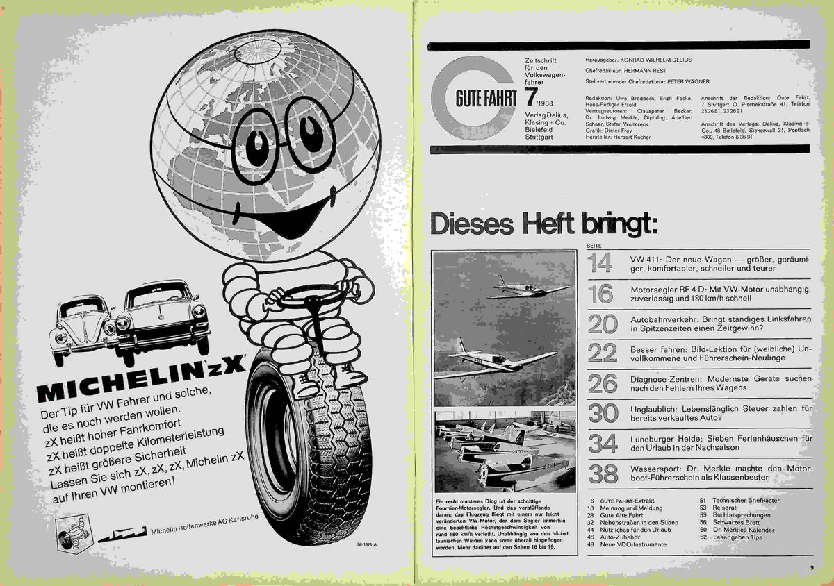 Inhaltsverzeichnis Gute Fahrt 07/1968