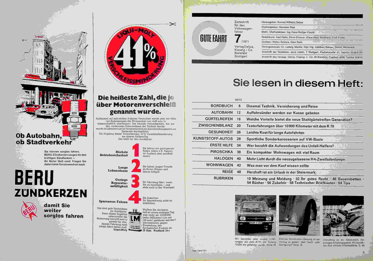 Inhaltsverzeichnis Gute Fahrt 07/1971