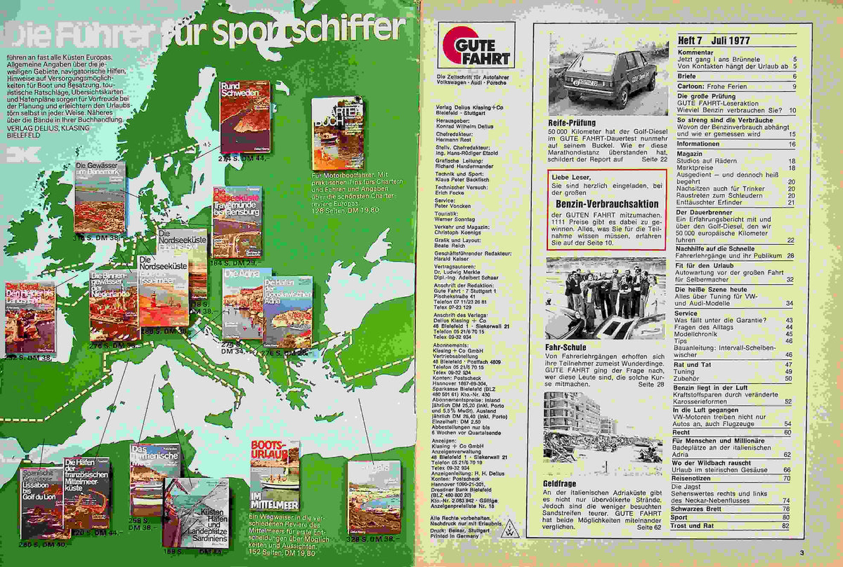 Inhaltsverzeichnis Gute Fahrt 07/1977