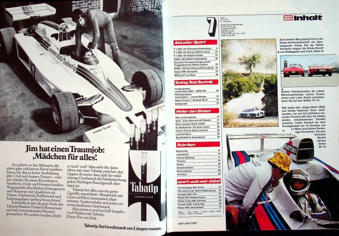Inhaltsverzeichnis Sport Auto 07/1977