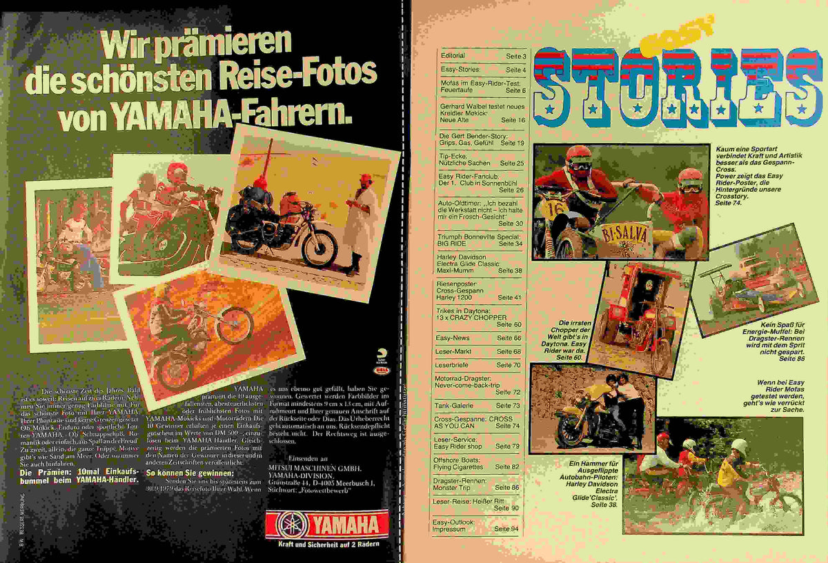 Inhaltsverzeichnis Easy Rider 07/1979
