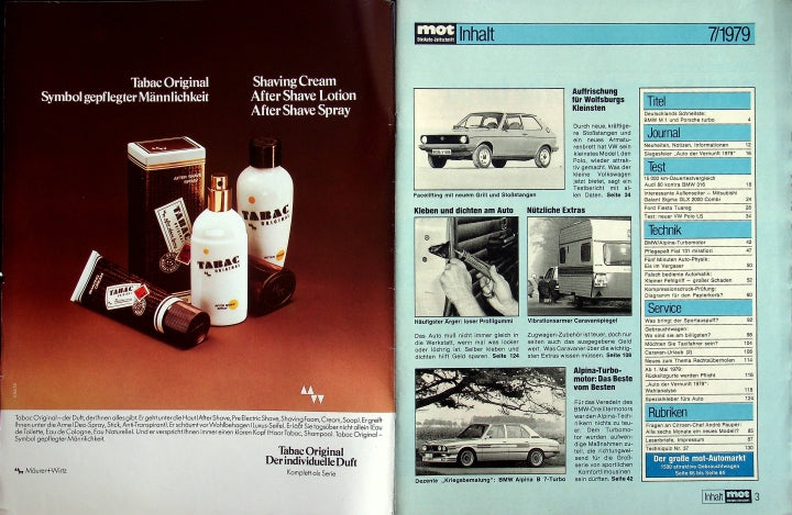 Inhaltsverzeichnis MOT 07/1979