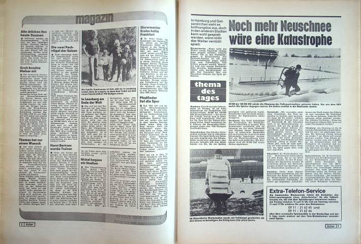 Inhaltsverzeichnis Kicker 07/1979