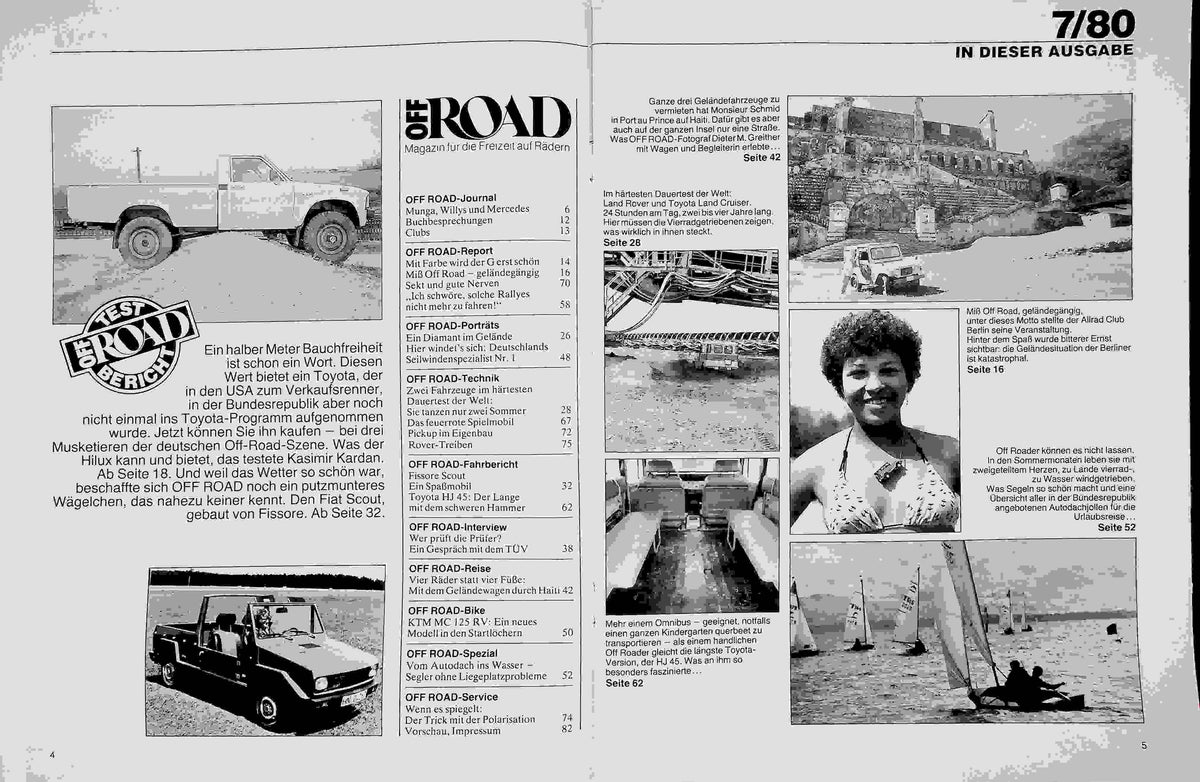 Inhaltsverzeichnis Offroad 07/1980