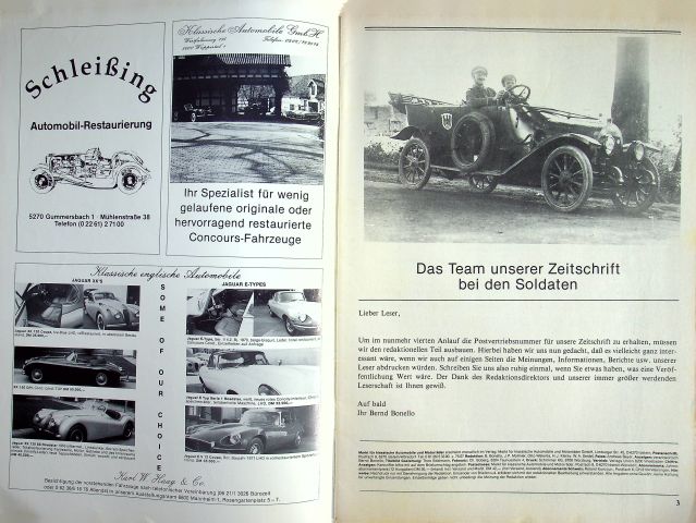 Inhaltsverzeichnis Oldtimer Markt 07/1981